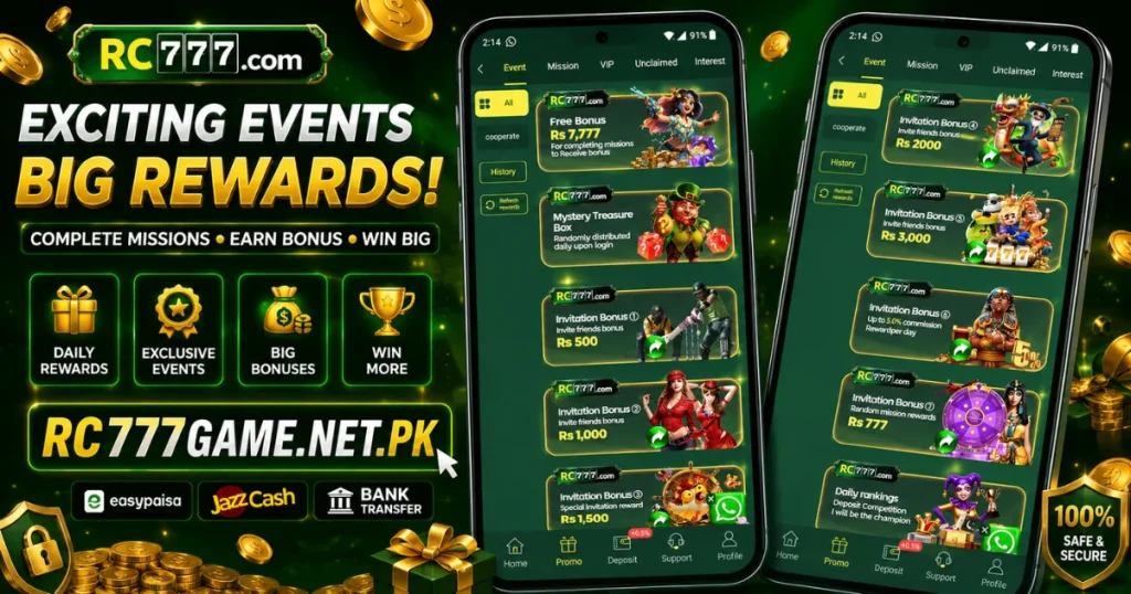 rc777 Bonuses and rewards