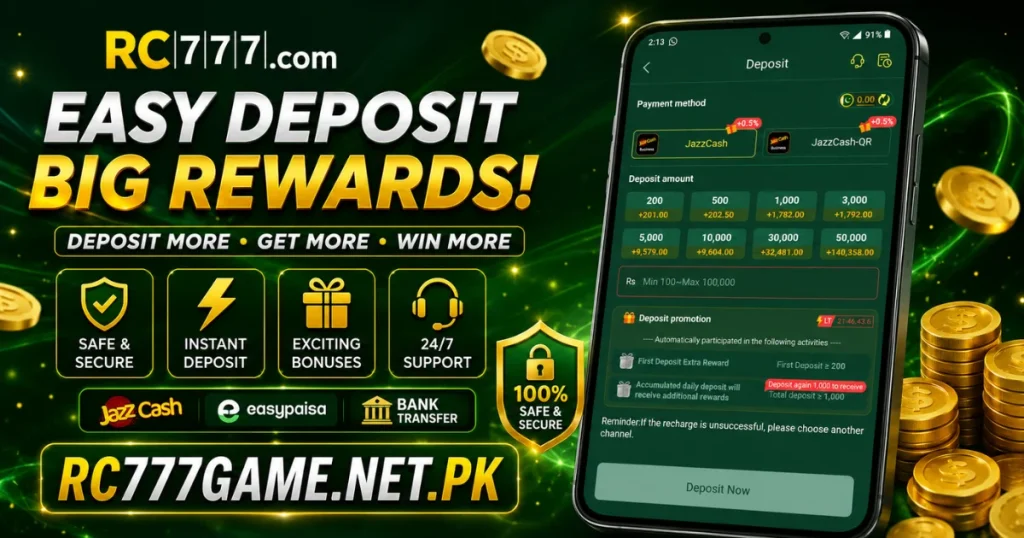 rc777 Deposit balance steps