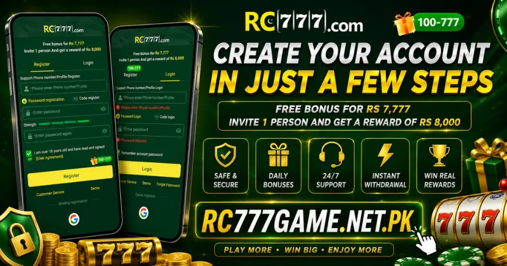 rc777 create your account